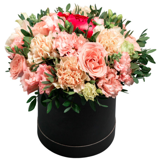 Шляпный букет «Цветочная элегантность»