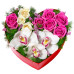 Коробка сернце с цветами «Сердечная мелодия»