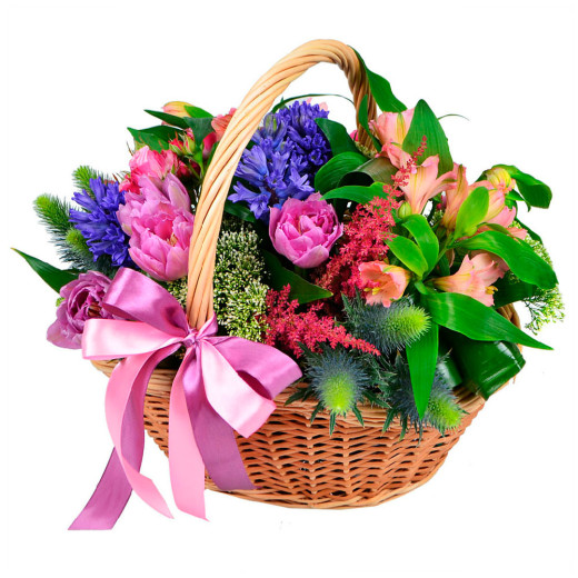 Цветочная корзина «Нежные грёзы»